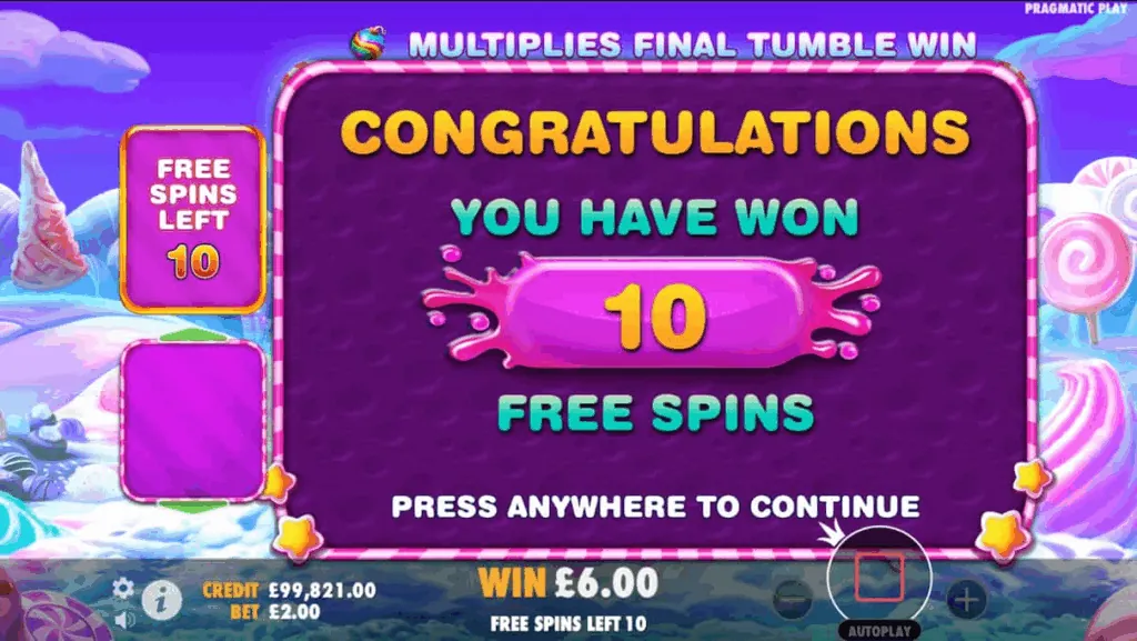 Round bonus giri gratuiti Sweet Bonanza con tema paese delle meraviglie invernale e bombe moltiplicatrici